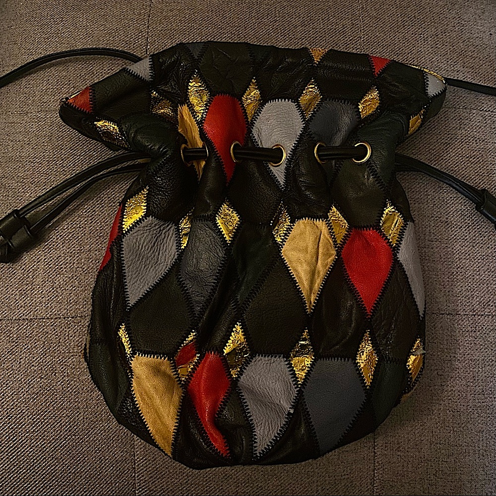 Vintage Multi-Color Bucket Bag